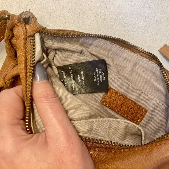 Day & Mood Leather Purse Crossbody Shoulder Tan Boho Versatile - Picture 3 of 10